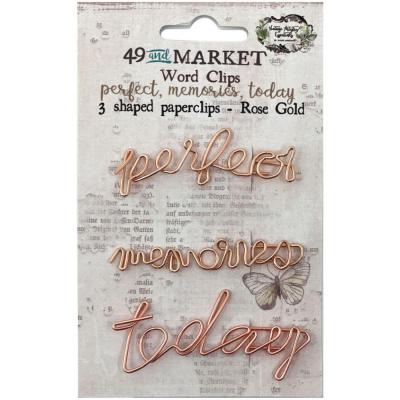 49 And Market Paperclips -  Perfect, Memories & Today In Rose Gold